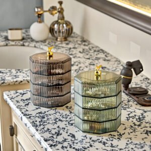 Rotating Multi Layer Jewelry Organizer Storage Box