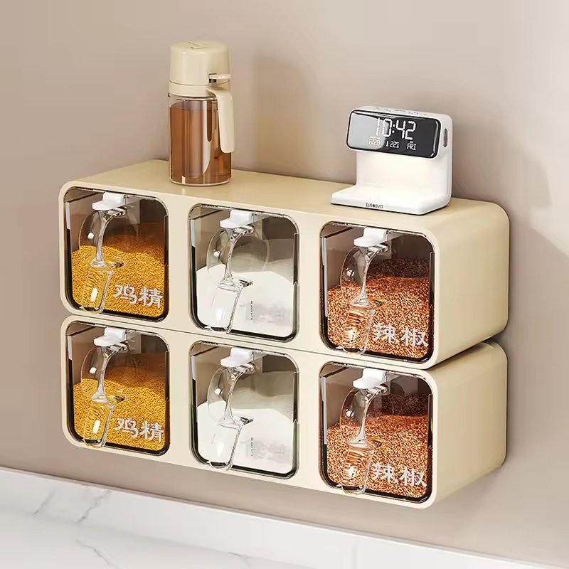 3 Partition Wall Mounted Premium Quality Spice Box - Image 4