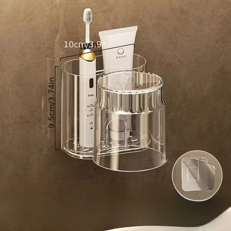 2-Piece Wall-Mounted Toothbrush Storage Rack - Image 3
