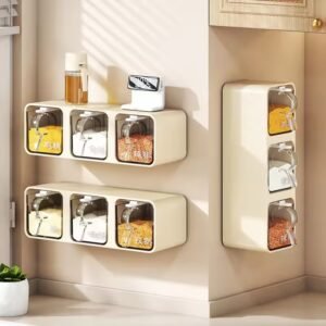 3 Partition Wall Mounted Premium Quality Spice Box