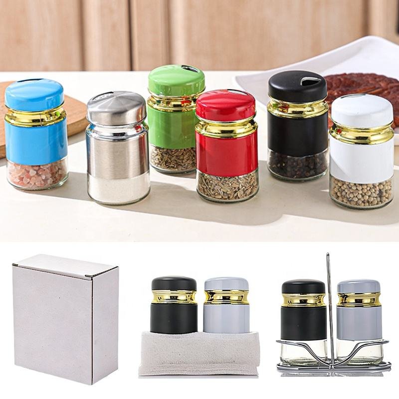 1PCS Mini Glass Spice Jar Set with Airtight Lids – Salt, Pepper & Seasoning Storage Bottles - Image 2
