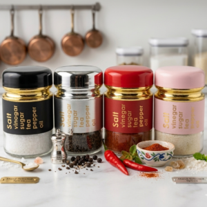 1PCS Mini Glass Spice Jar Set with Airtight Lids – Salt, Pepper & Seasoning Storage Bottles
