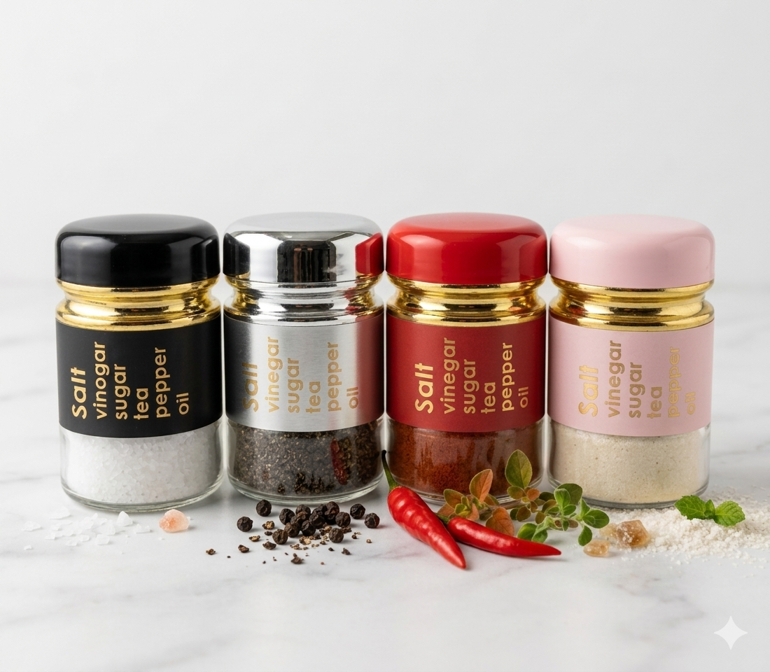 1PCS Mini Glass Spice Jar Set with Airtight Lids – Salt, Pepper & Seasoning Storage Bottles - Image 4