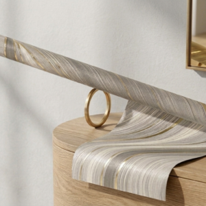 Luxury Metallic Gold and Gray Marble Textured Wallpaper