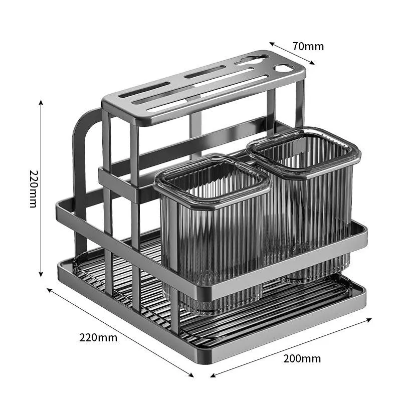 Multifunctional Kitchen Knife Holder And Utensil Organizer Rack - Image 4