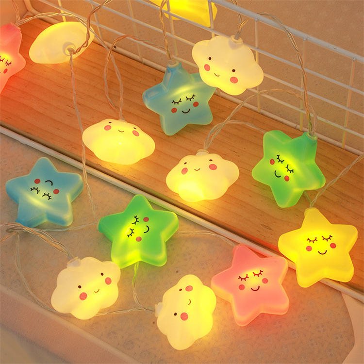 1.3 Meter Cute Smiling Star LED String Lights - Image 3