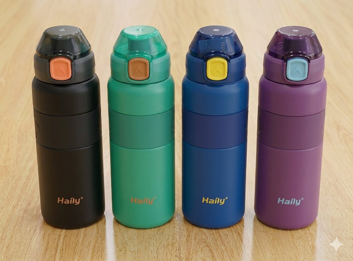 Haily Matte Finish Leakproof Sports Water Bottles