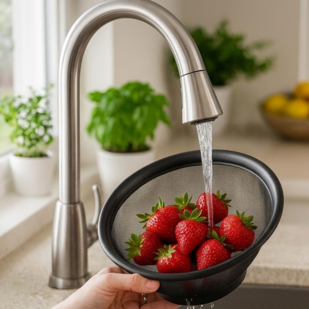 Stainless Steel Fine Mesh Kitchen Food Colander Strainer - Image 4