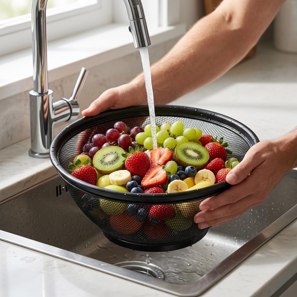 Stainless Steel Fine Mesh Kitchen Food Colander Strainer