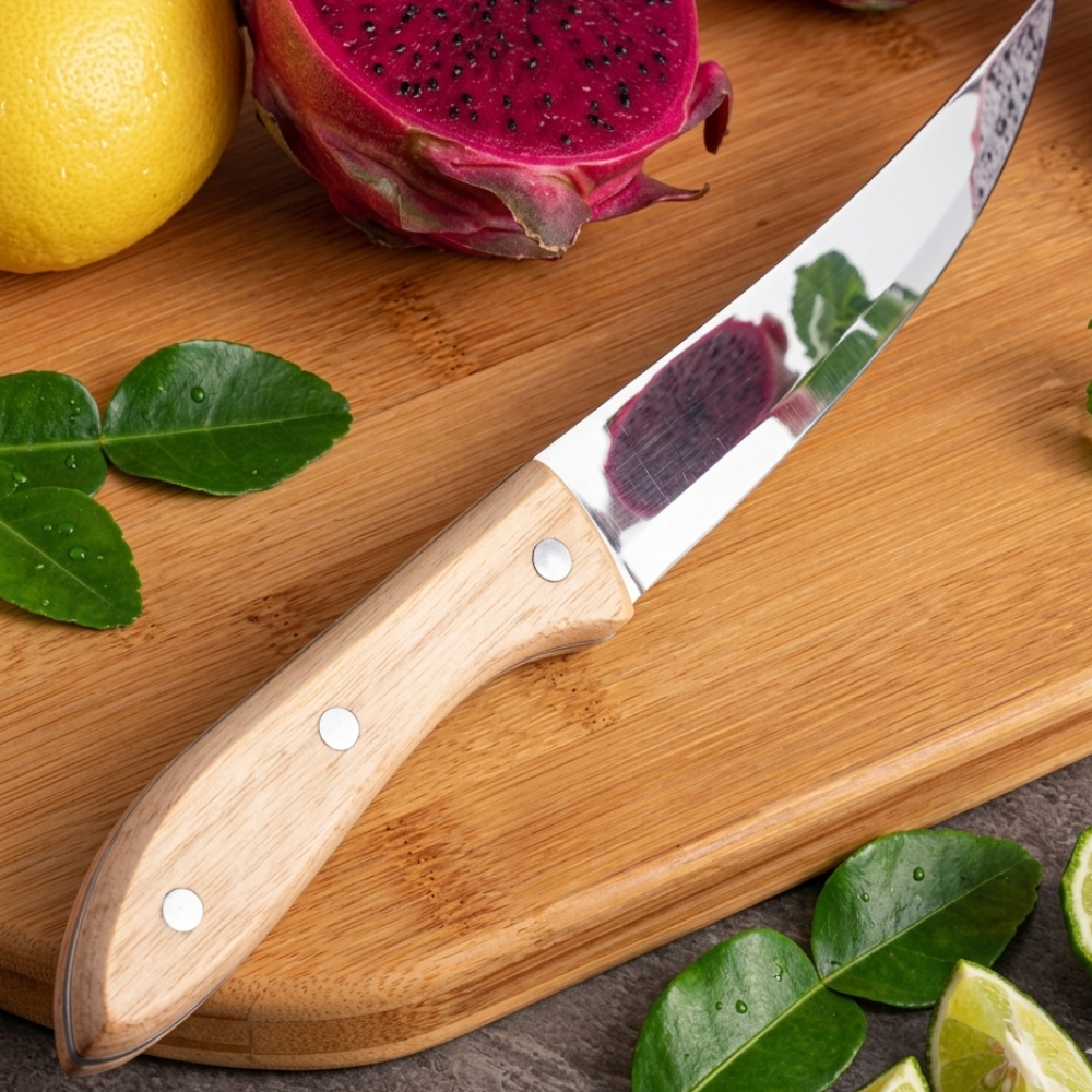 5inch Kitchen Boning Knife Stainless Steel Fruit Knife With Wooden Handle - Image 6