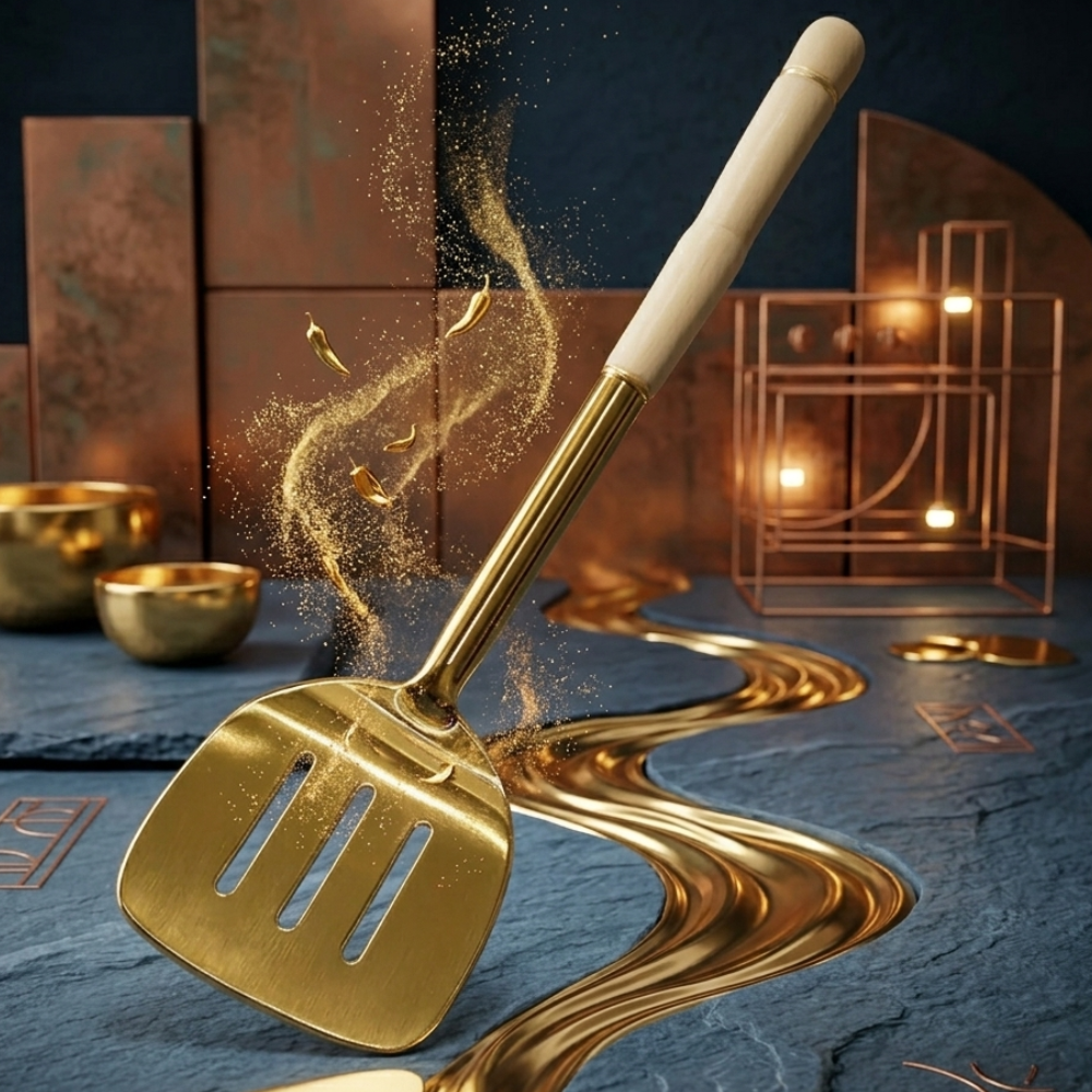10 Pieces Golden Crockery Set Design One - Image 5