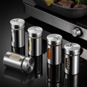 Stainless Steel Spice Jar With Rotate Cover