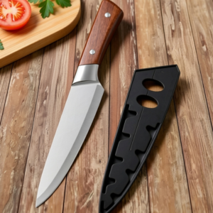 Stainless Steel Butcher Knife with Cover