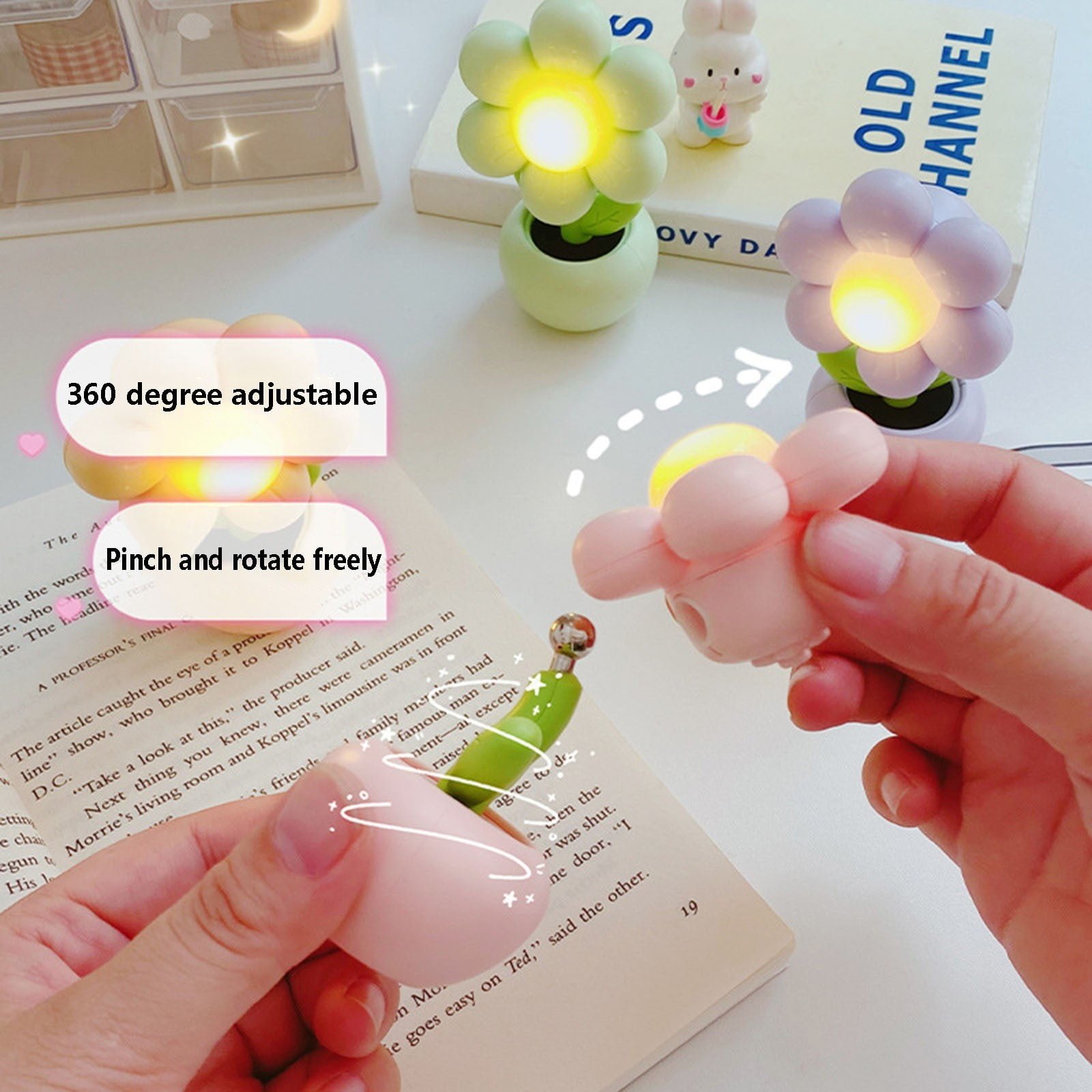 Mini LED Flower Night Light Cute Small Table Lamp - Image 3