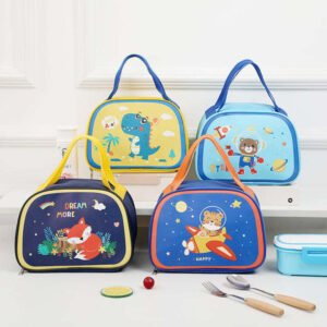 Animated Kids Thermal Lunch Bag, Kids Picnic Tiffin Bag