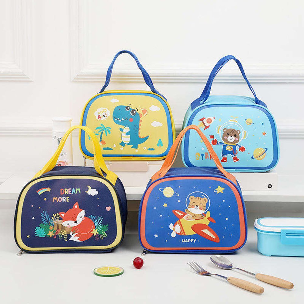 Animated Kids Thermal Lunch Bag, Kids Picnic Tiffin Bag