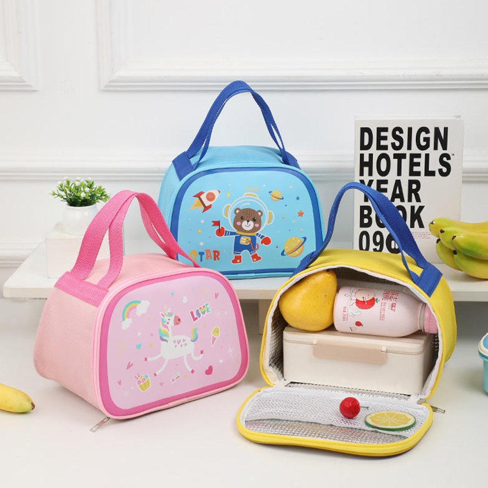Animated Kids Thermal Lunch Bag, Kids Picnic Tiffin Bag - Image 2