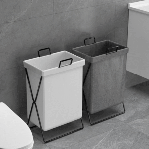 Modern Foldable Fabric Laundry Hamper With Metal Frame