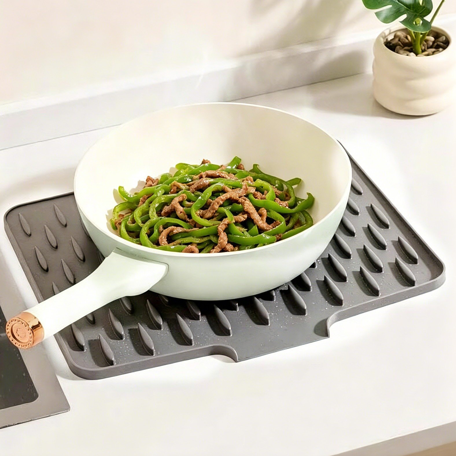 Self Draining Silicone Dish Drying Mat For Sink - Image 2