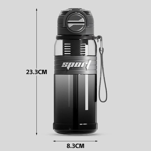Leakproof Plastic Sports Water Bottle With Carrying Strap - Image 4
