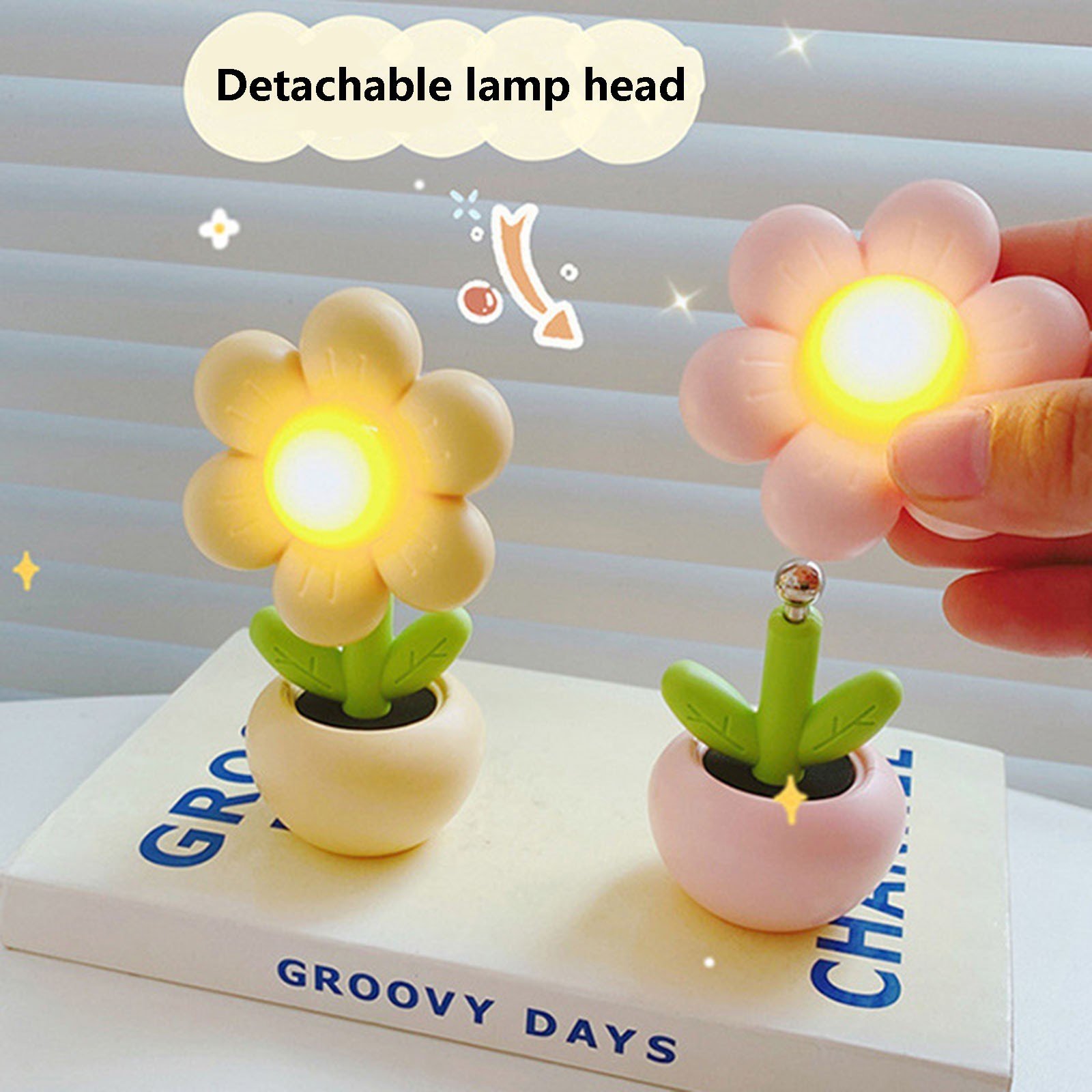 Mini LED Flower Night Light Cute Small Table Lamp - Image 4