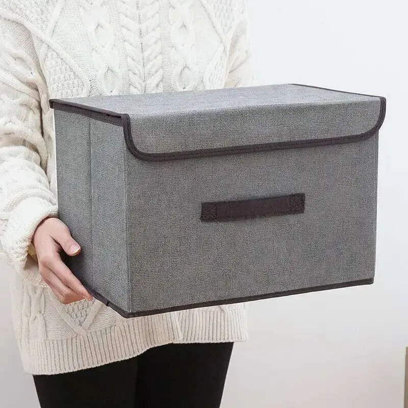 Premium Foldable Fabric Storage Bins with Lids - Image 3