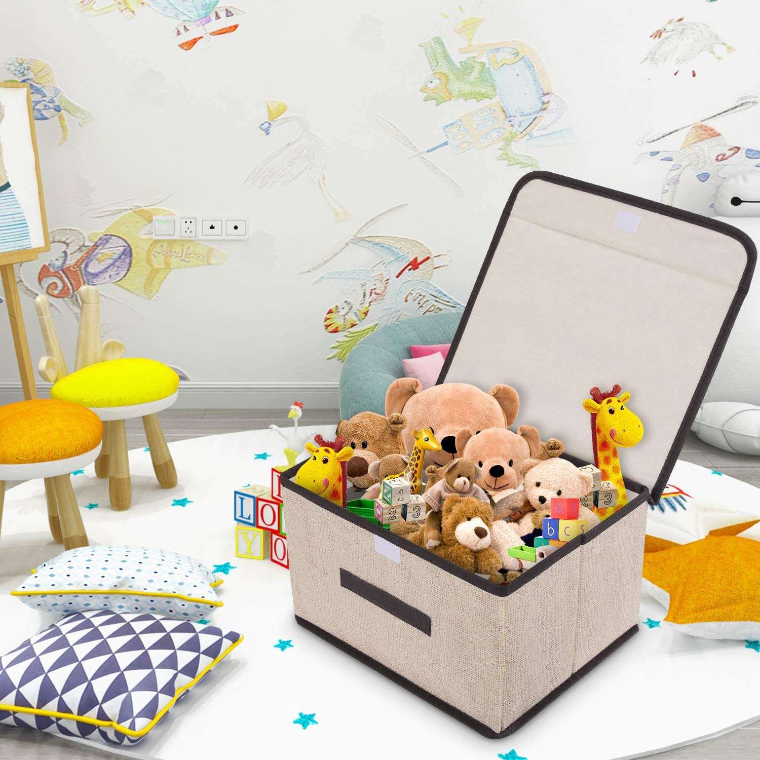 Premium Foldable Fabric Storage Bins with Lids - Image 4