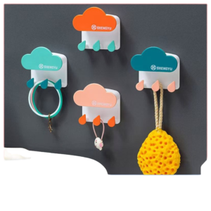 Cloud Shape Adhesive Wall Mounted Key Hooks