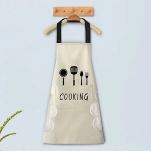 Multicolor Kitchen Apron Waterproof Hand-Wiping With Pocket Oil-Proof Apron For Woman Adjustable