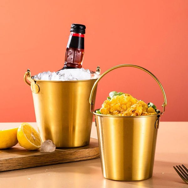Stainless Steel Small Portable Ice Bucket – Perfect for Home, Parties & Outdoor Use