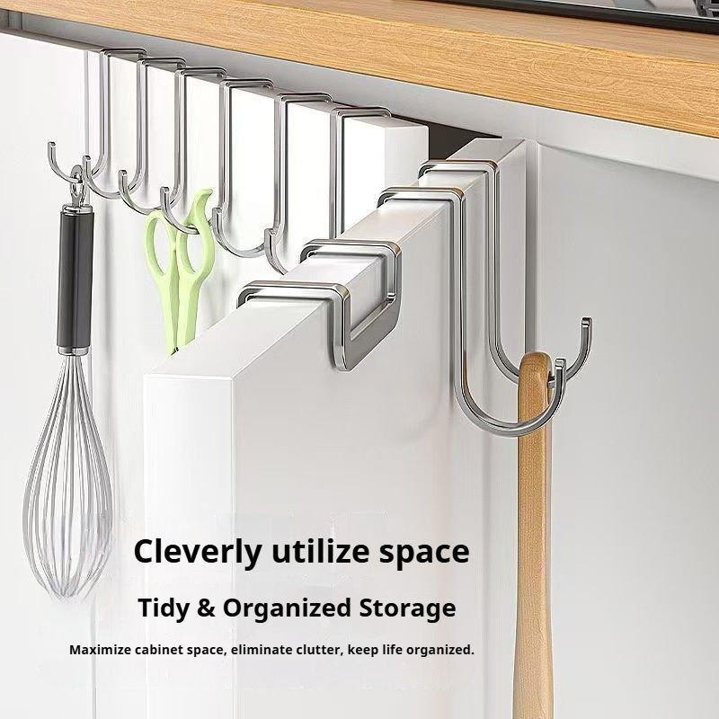Pack of 5 Stainless Steel S-Shaped Over-Door Hooks – No Drilling Hangers - Image 5