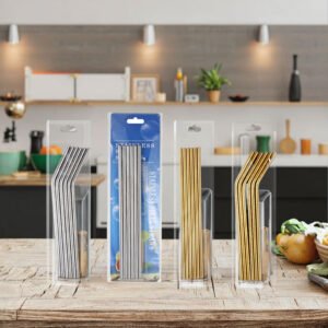 Stainless Steel Straw 4 Pcs Set