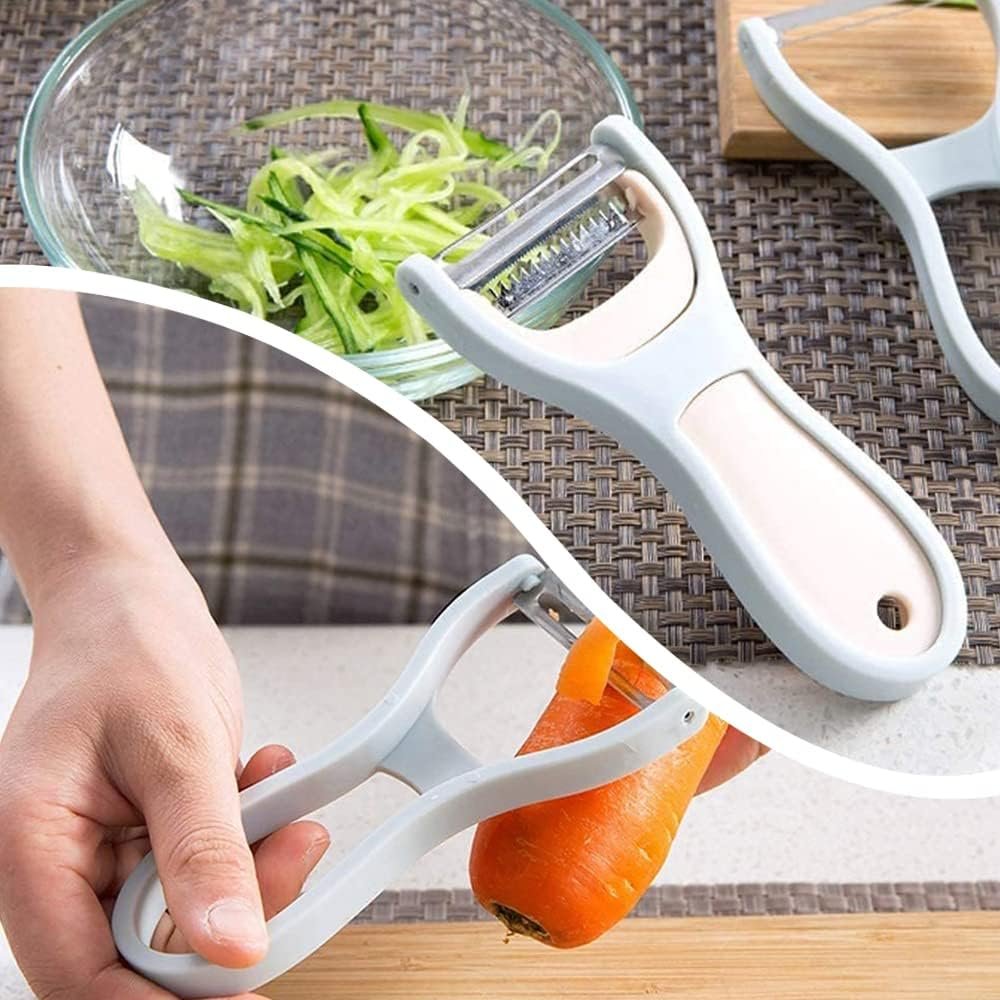 2 in 1 Julienne Peeler Vegetable Cutter Double Planning Grater Slicer Carrot Potato Grater Cutter Grinder Kitchen Gadget Tools - Image 5