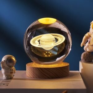 3D Crystal Lights Lamp Glowing Planetary Galaxy Night Light