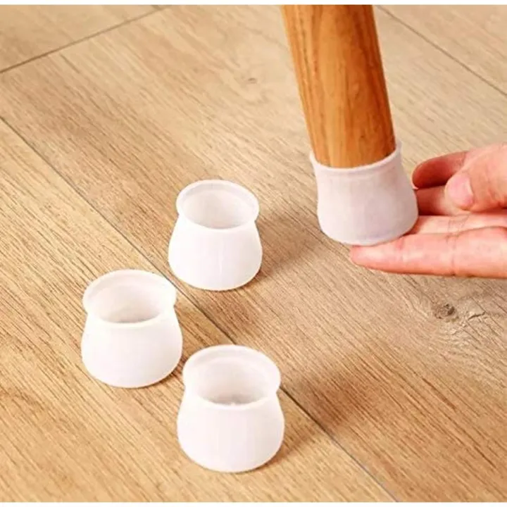 Table Chair Leg Silicone Cap Pad Furniture Non Slip Feet Cover Floor Protector (Pack of 4 ) - Image 3