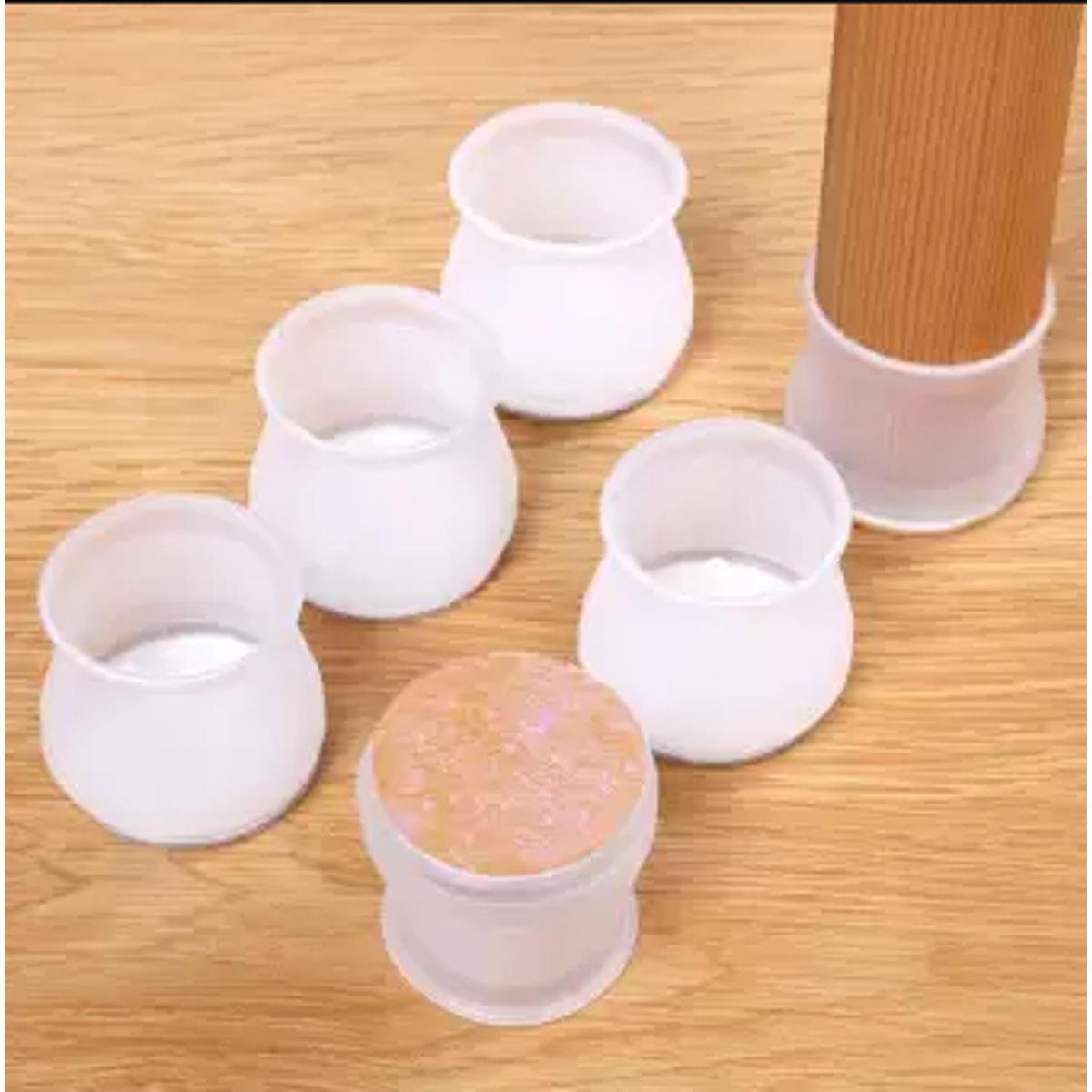 Table Chair Leg Silicone Cap Pad Furniture Non Slip Feet Cover Floor Protector (Pack of 4 ) - Image 2