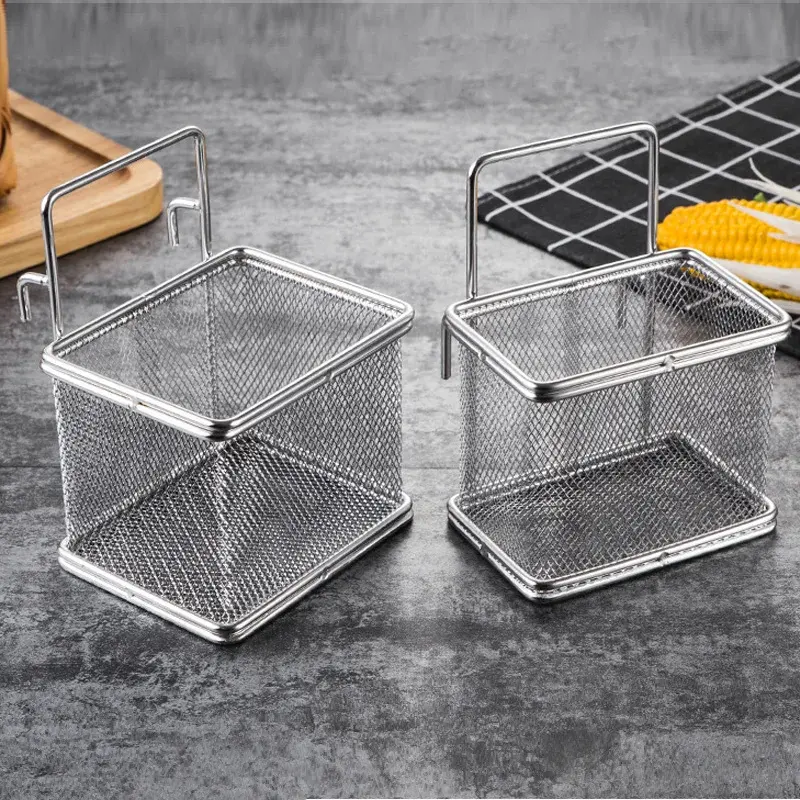 Stainless Steel Mini French Fries Serving Baskets - Image 2