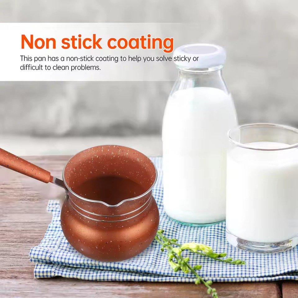 Premium Nonstick Turkish Coffee Pot Small Milk Warmer - Image 3