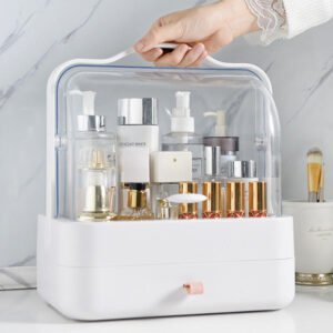 Portable Makeup Organizer Box Transparent Cosmetic Showcase