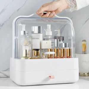 Portable Makeup Organizer Box Transparent Cosmetic Showcase