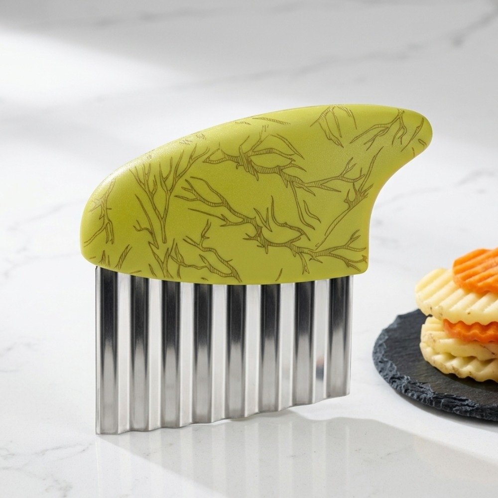 Stainless Steel Crinkle Cut Vegetable Slicer Knife - Image 2