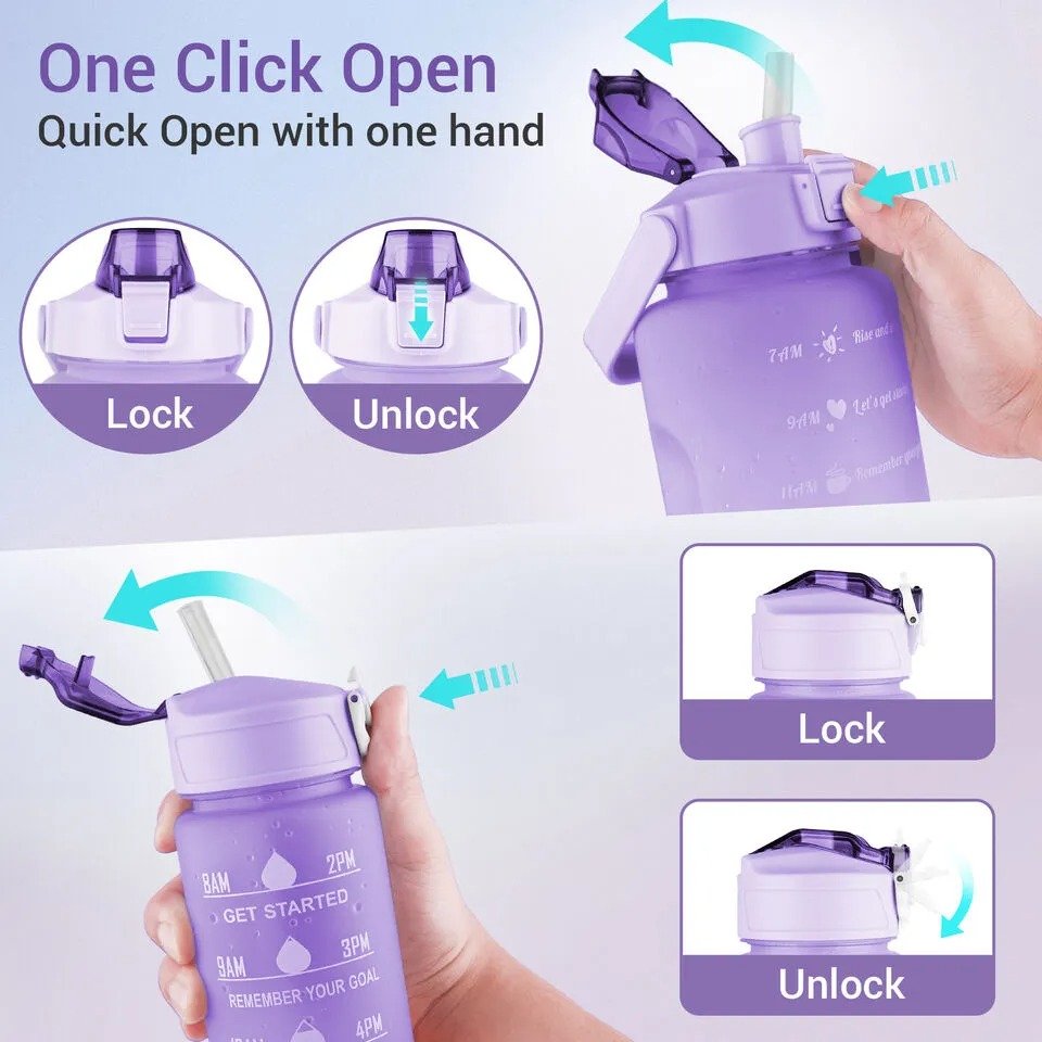 Haily Matte Finish Leakproof Sports Water Bottles - Image 4