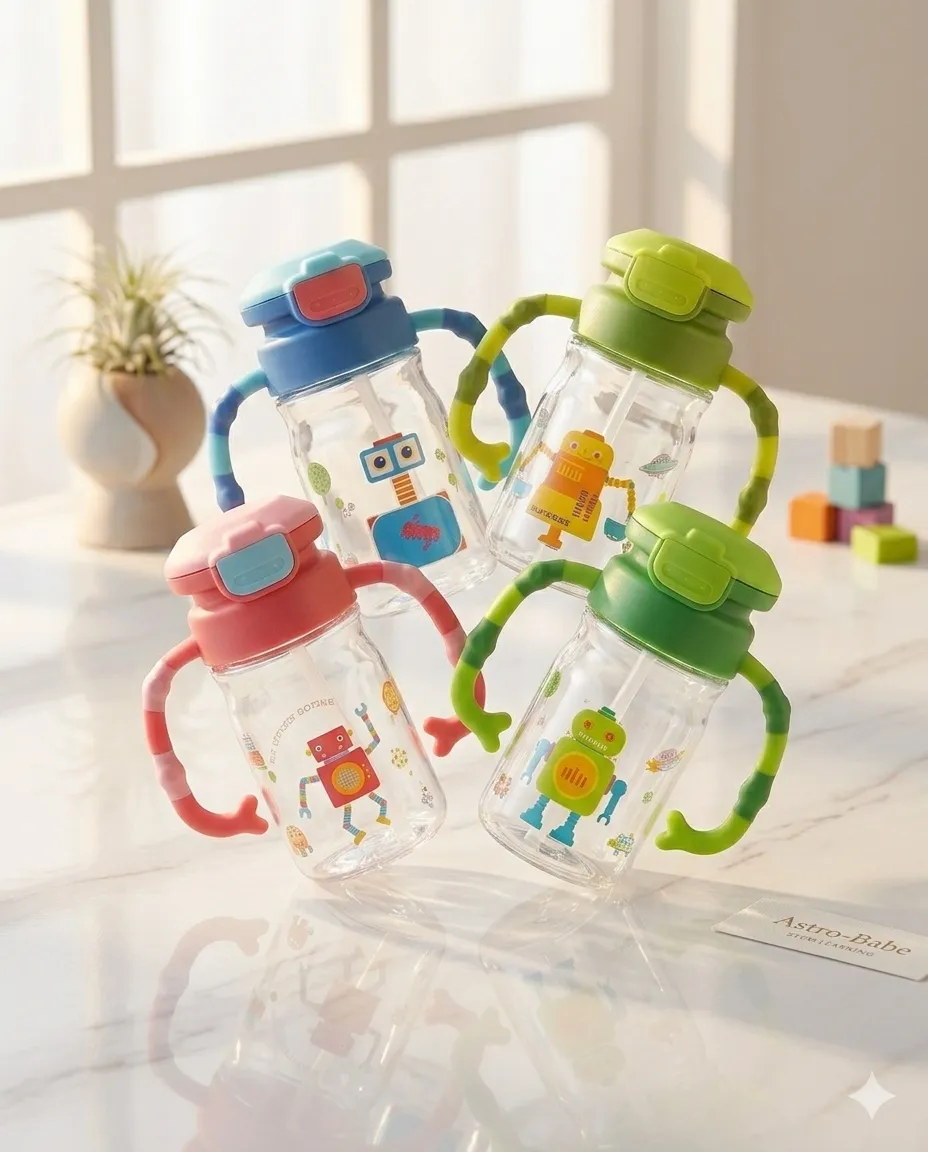 Leakproof Cartoon Toddler Sippy Cup With Handles - Image 4
